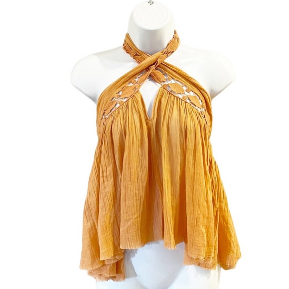 Free People Tops - NWT Free People Bohemian Style Halter Top Size XS